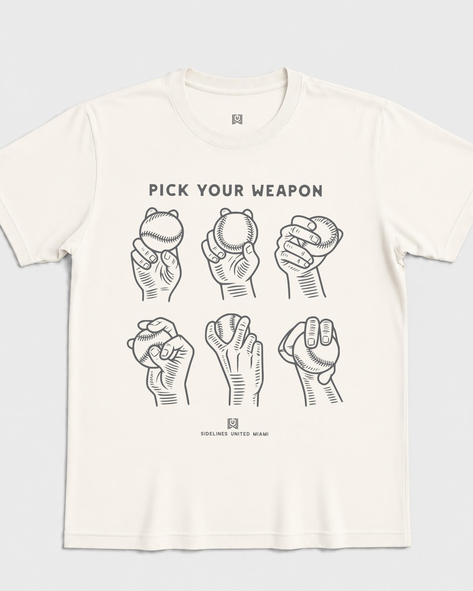 MIA Weapons Tee - Vintage White - Flatlay