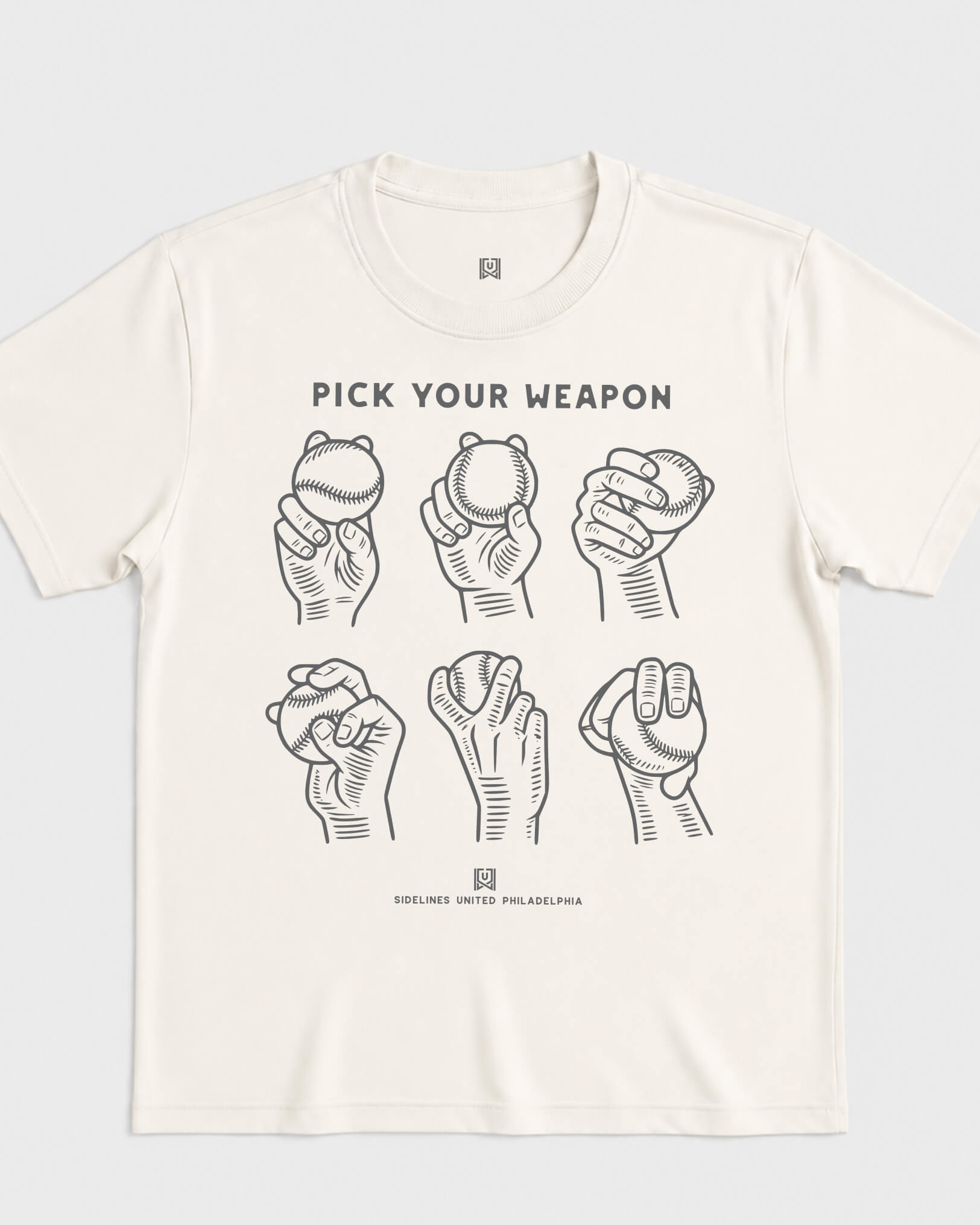 Philly Weapons Tee - Vintage White - Flatlay