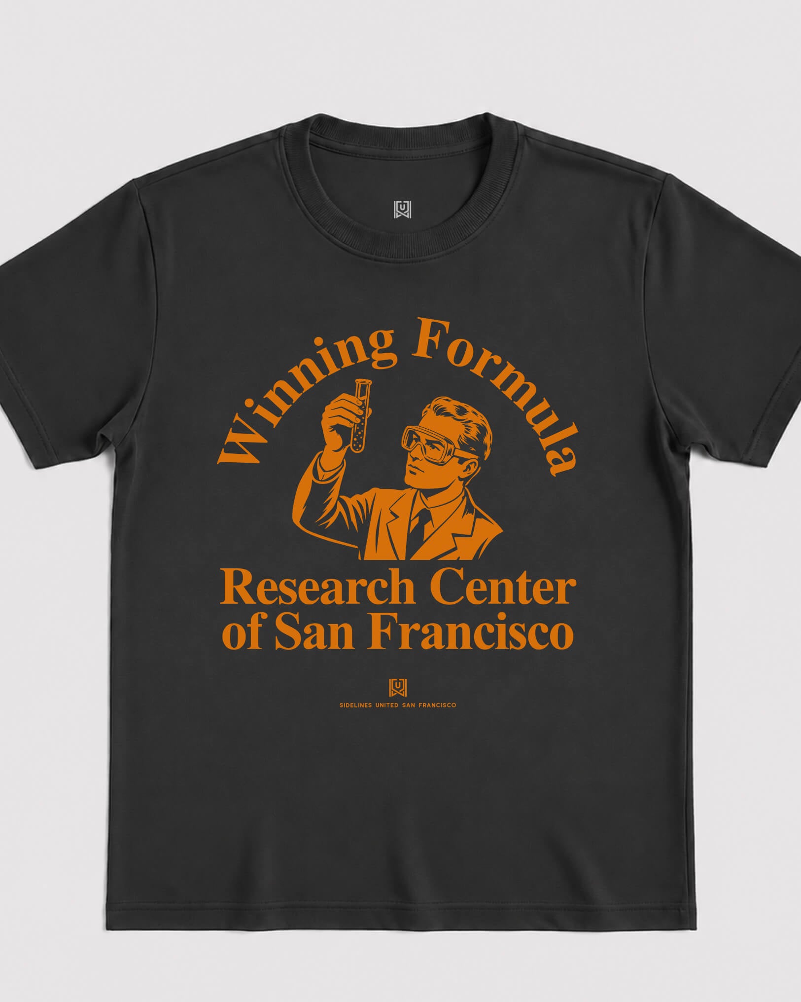 SF Winning Formula Tee - Washed Black / Orange - Flatlay