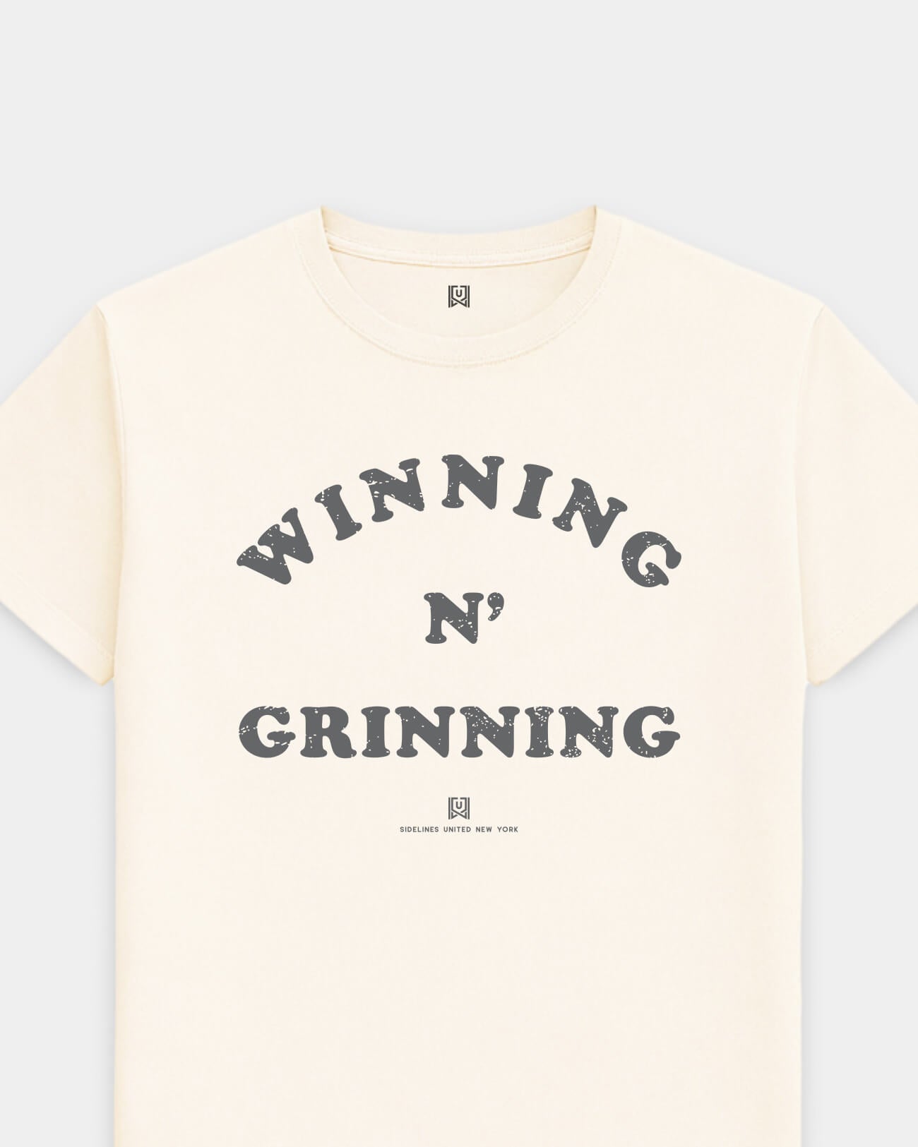 NY Winning N Grinning Vintage White Tee