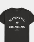 NY Winning N Grinning Tee - Washed Black / White - Flatlay