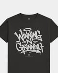 NY Winning Tag Tee - Washed Black / White - Flatlay