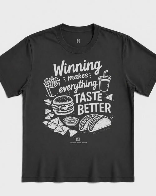 BOS Winning Tastes Better Tee - Washed Black / White - Flatlay