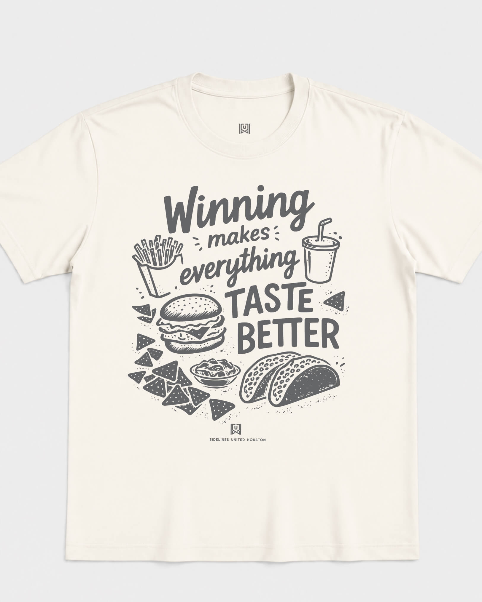 HOU Winning Tastes Better Tee - Vintage White - Flatlay