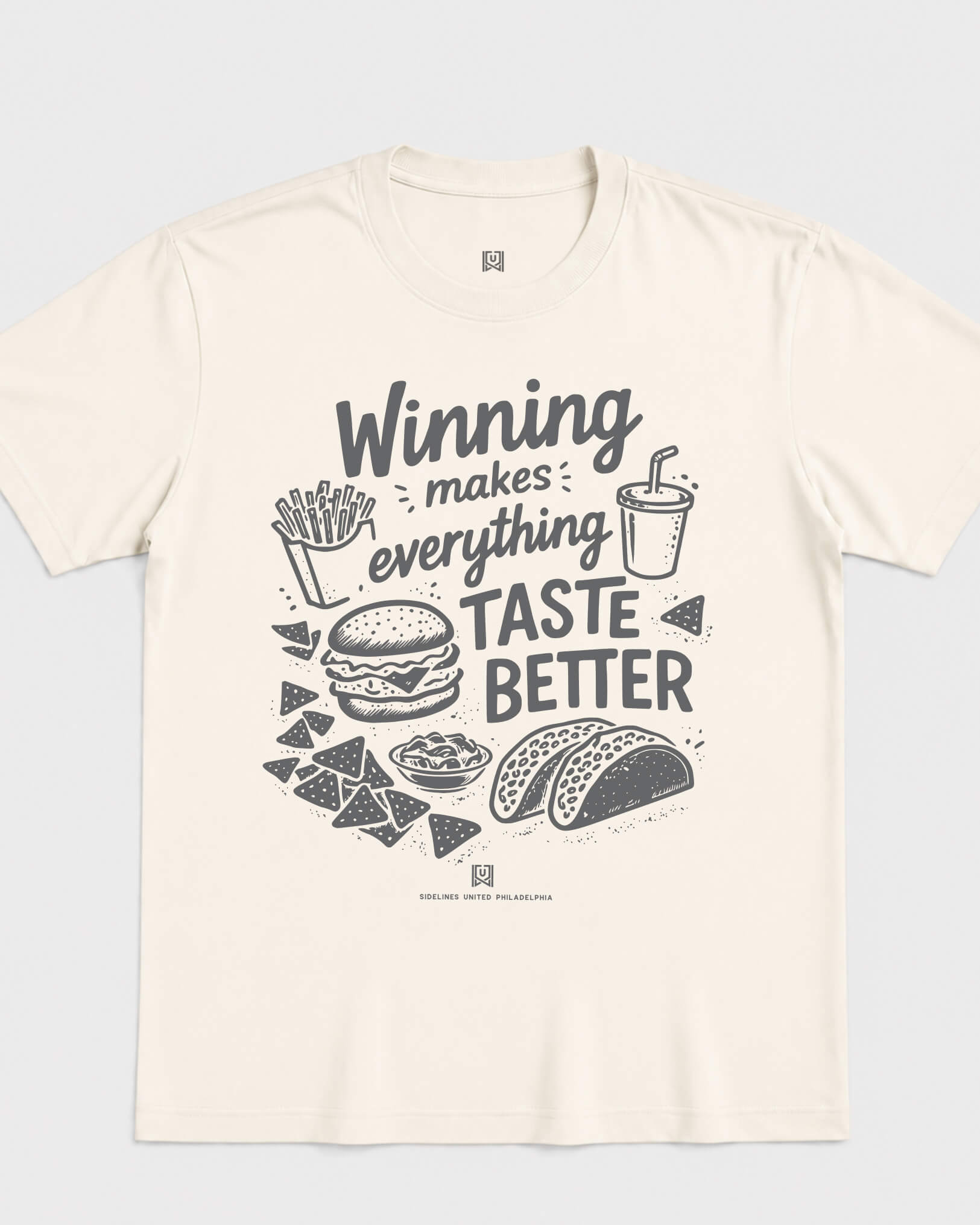 Philly Winning Tastes Better Tee - Vintage White - Flatlay