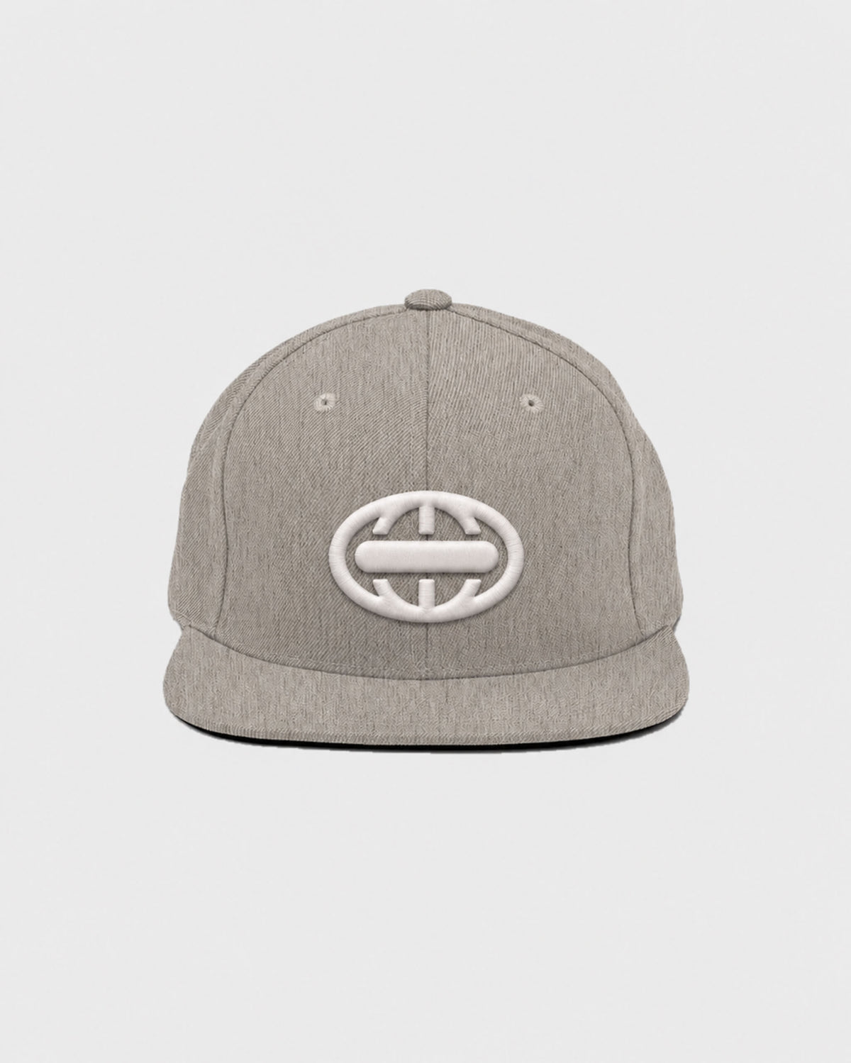 Heather Grey / White — hat-front — id-2FGU3MJ