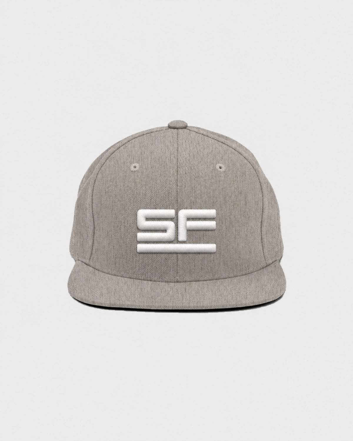 Heather Grey / White — hat-front — id-R9IBPDY