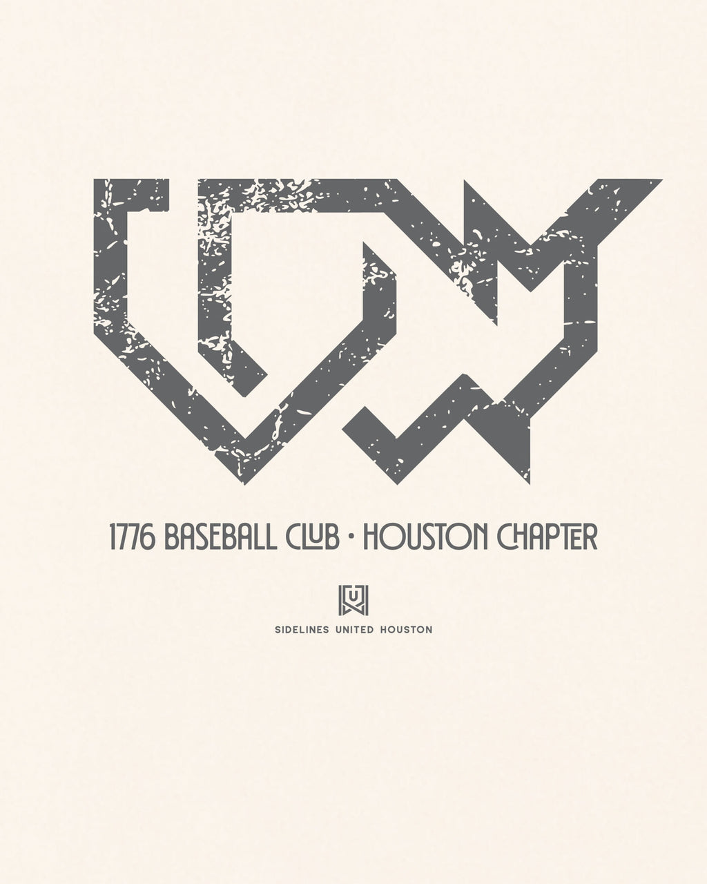 HOU 1776 Baseball Club Tee - Vintage White - Zoom
