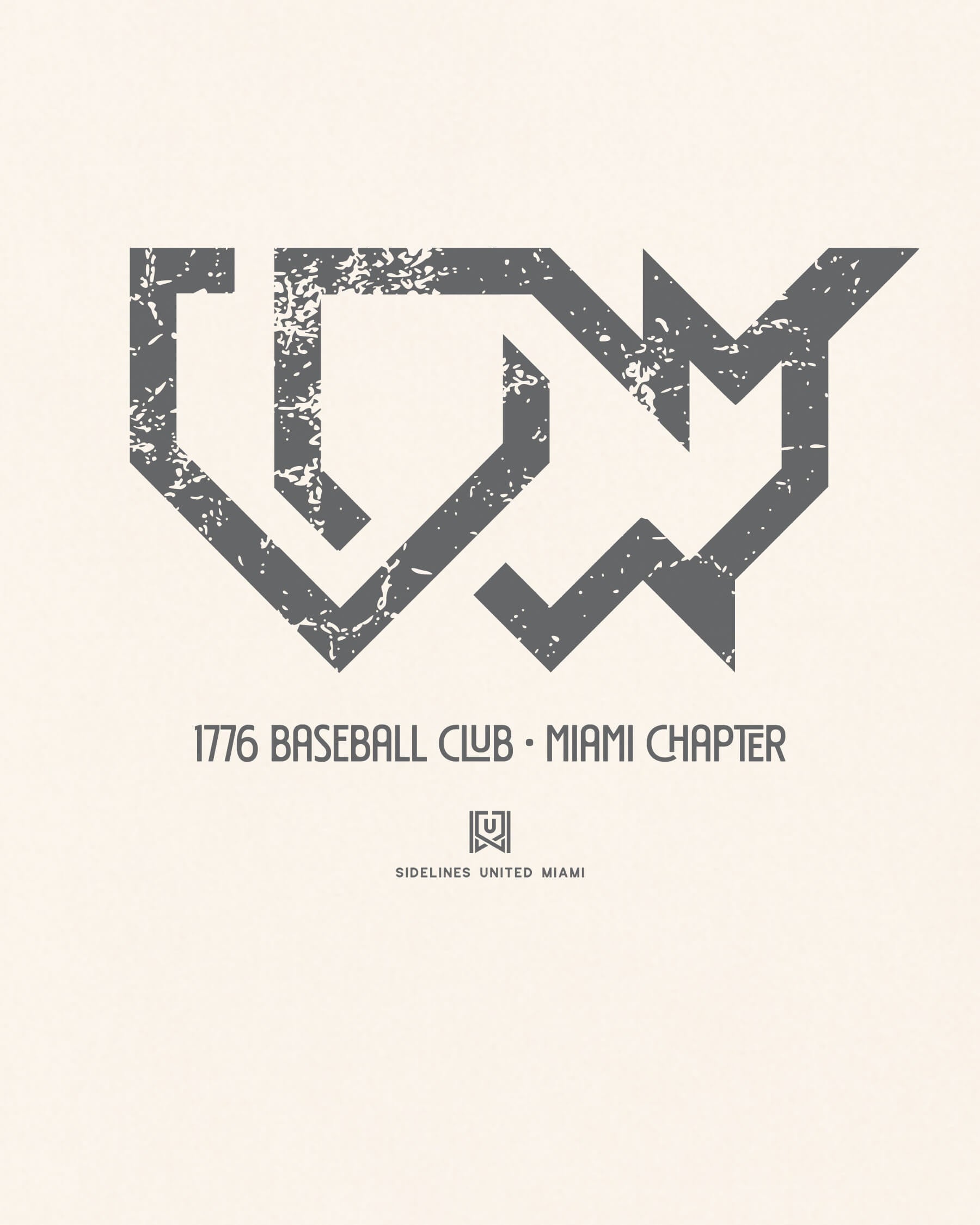 MIA 1776 Baseball Club Tee - Vintage White - Zoom