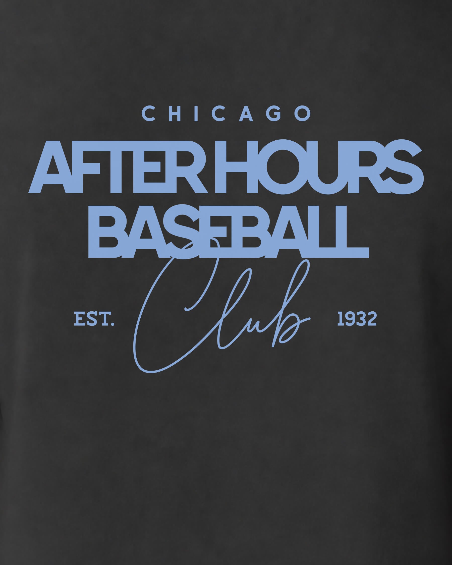 CHI After Hours BSBL Tee - Washed Black / Blue - Zoom