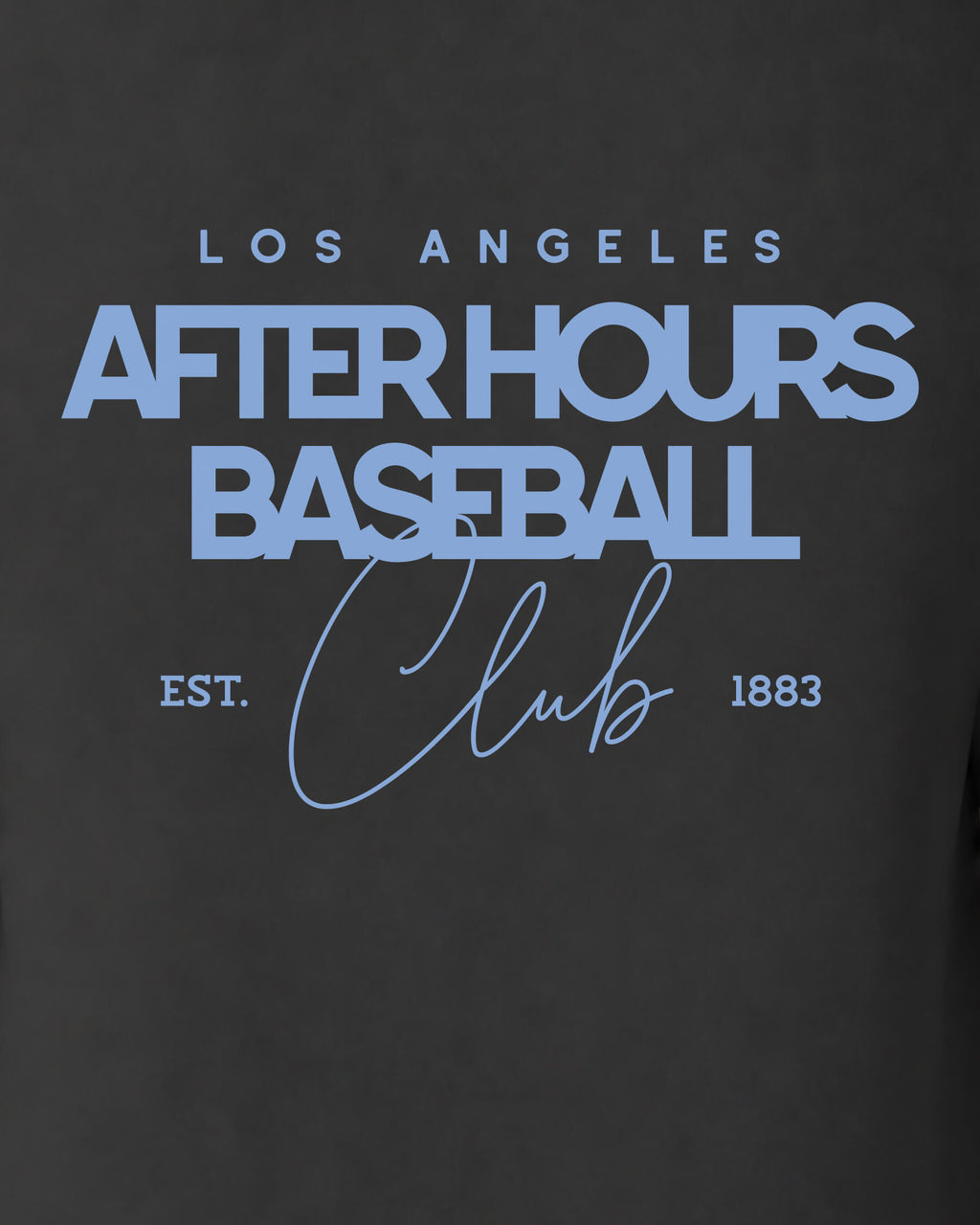 LA After Hours BSBL Tee - Washed Black / Blue - Zoom