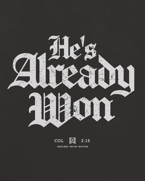 BOS Already Won Tee - Washed Black / White - Zoom