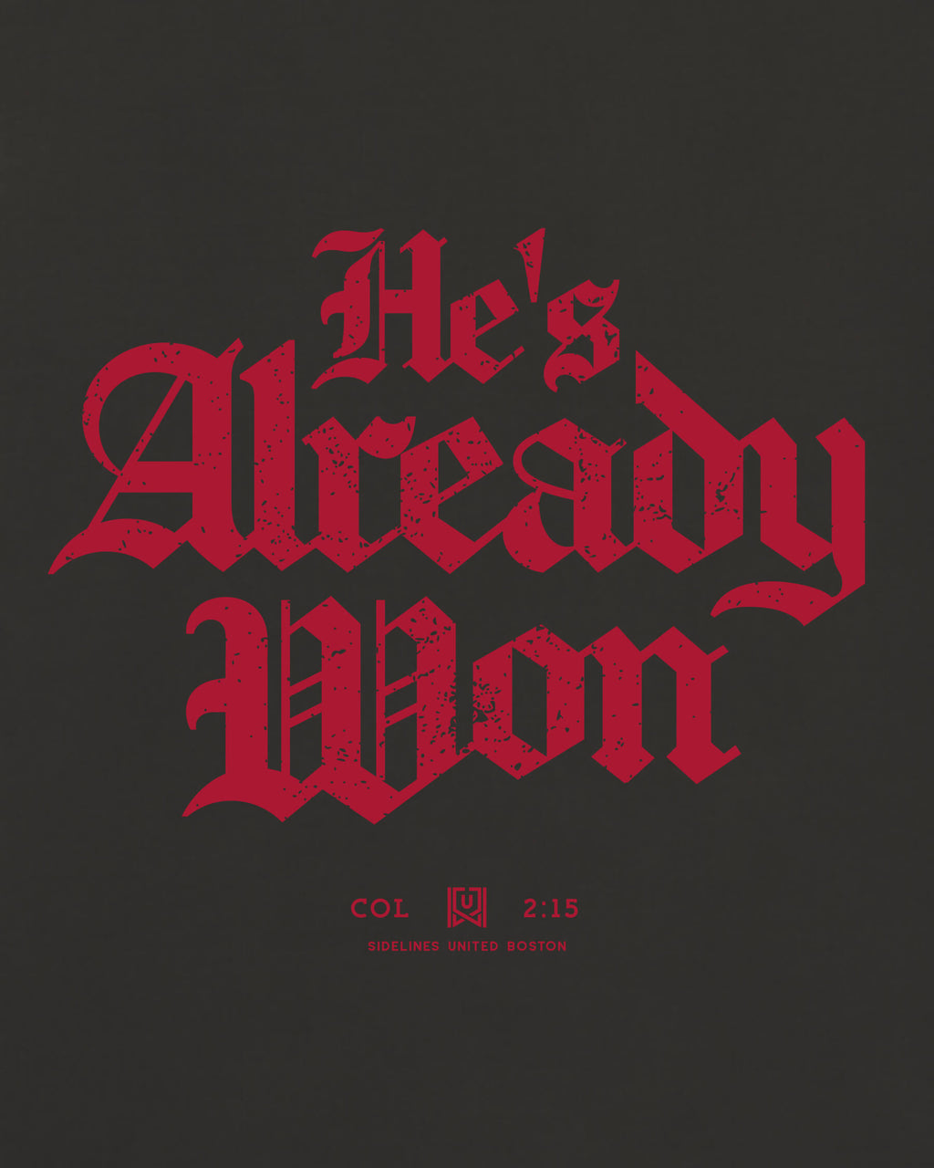 BOS Already Won Tee - Washed Black / Red - Zoom