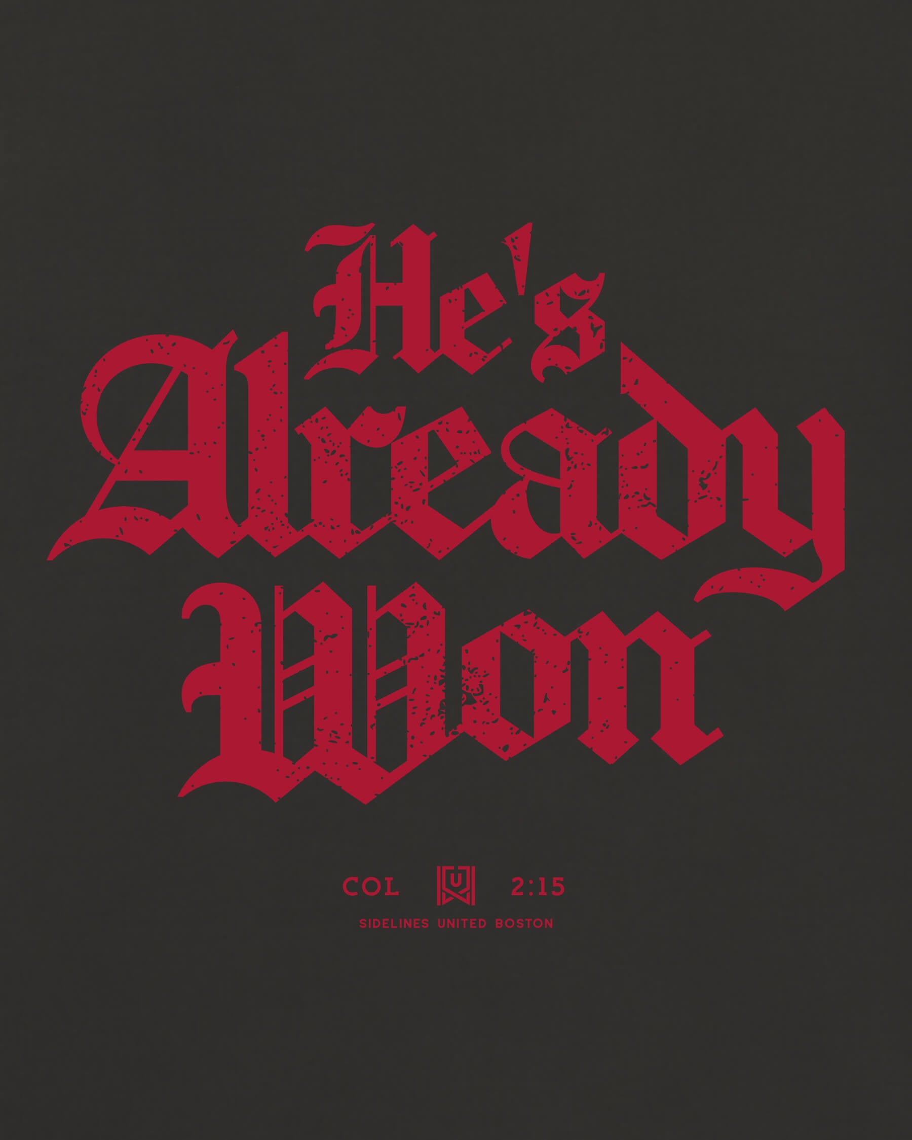 BOS Already Won Tee - Washed Black / Red - Zoom