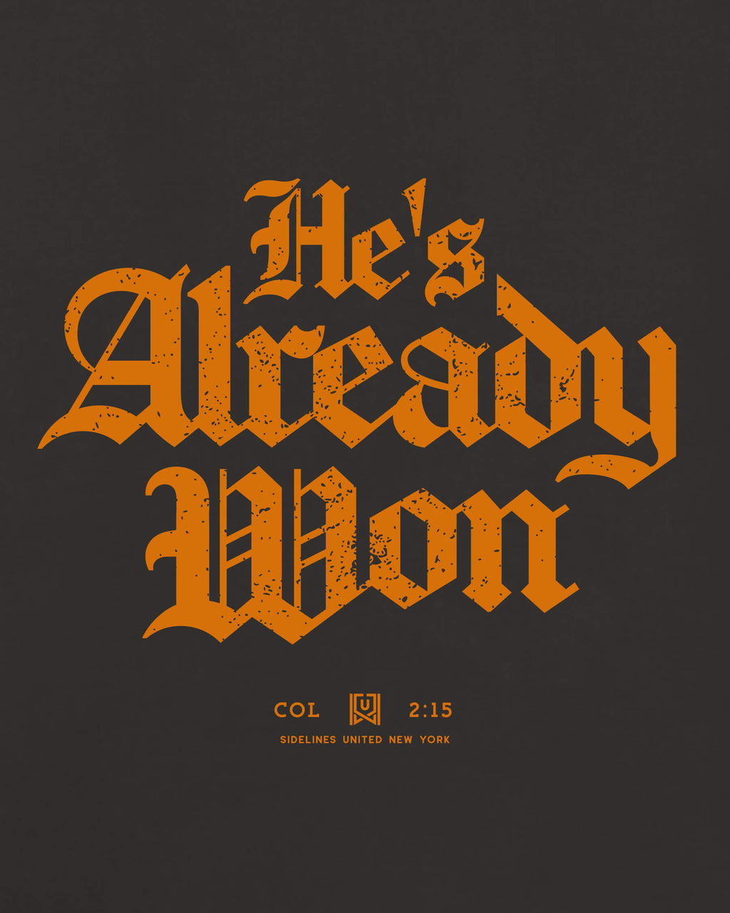 NY Already Won Tee - Washed Black / Orange - Zoom