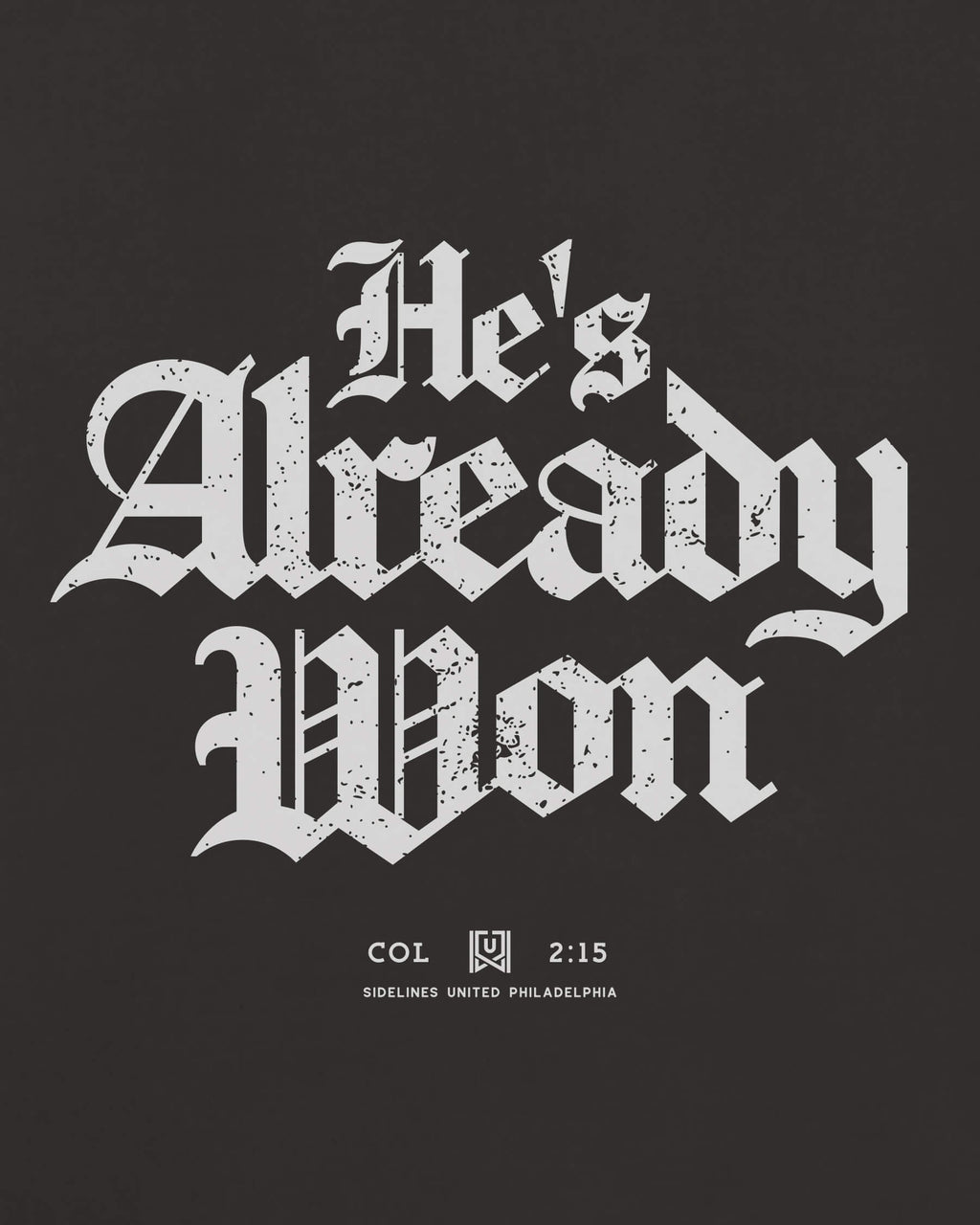 Philly Already Won Tee - Washed Black / White - Zoom