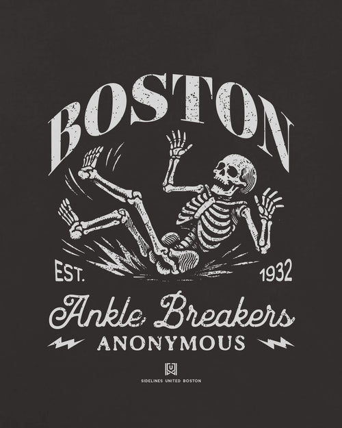 BOS Ankle Breakers Tee - Washed Black / White - Zoom