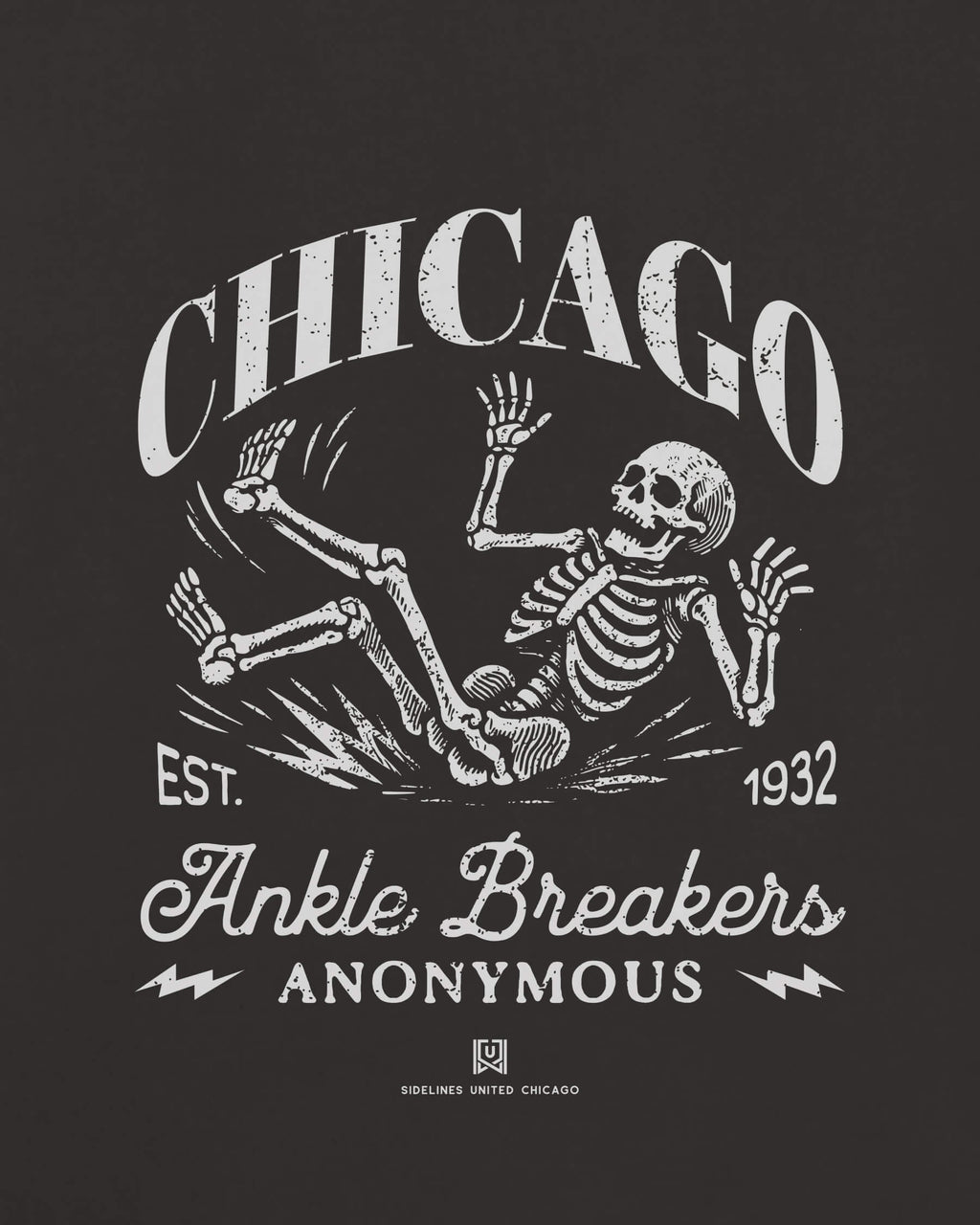 CHI Ankle Breakers Tee - Washed Black / White - Zoom