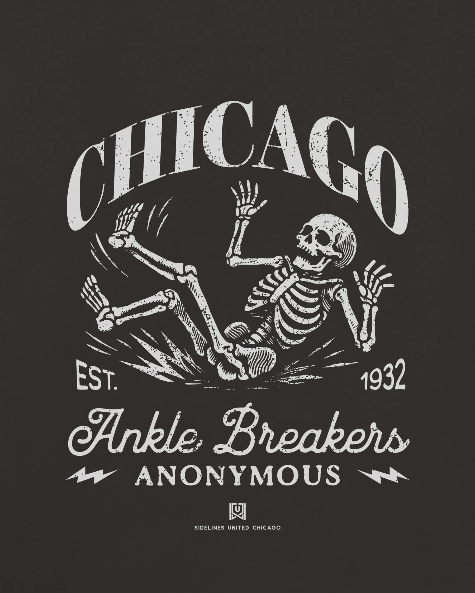CHI Ankle Breakers Tee - Washed Black / White - Zoom