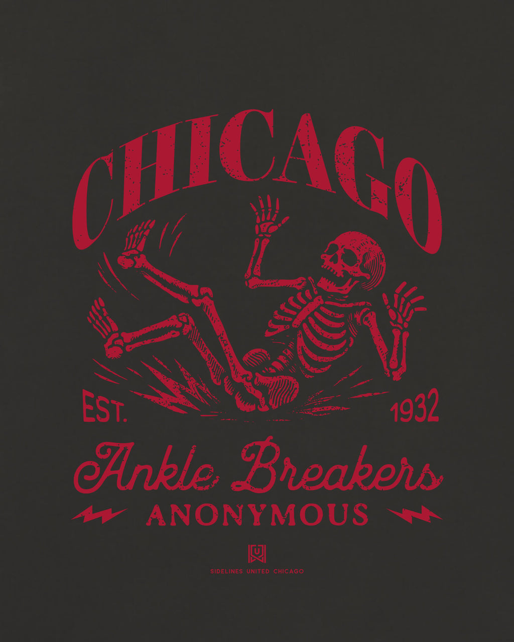 CHI Ankle Breakers Tee - Washed Black / Red - Zoom
