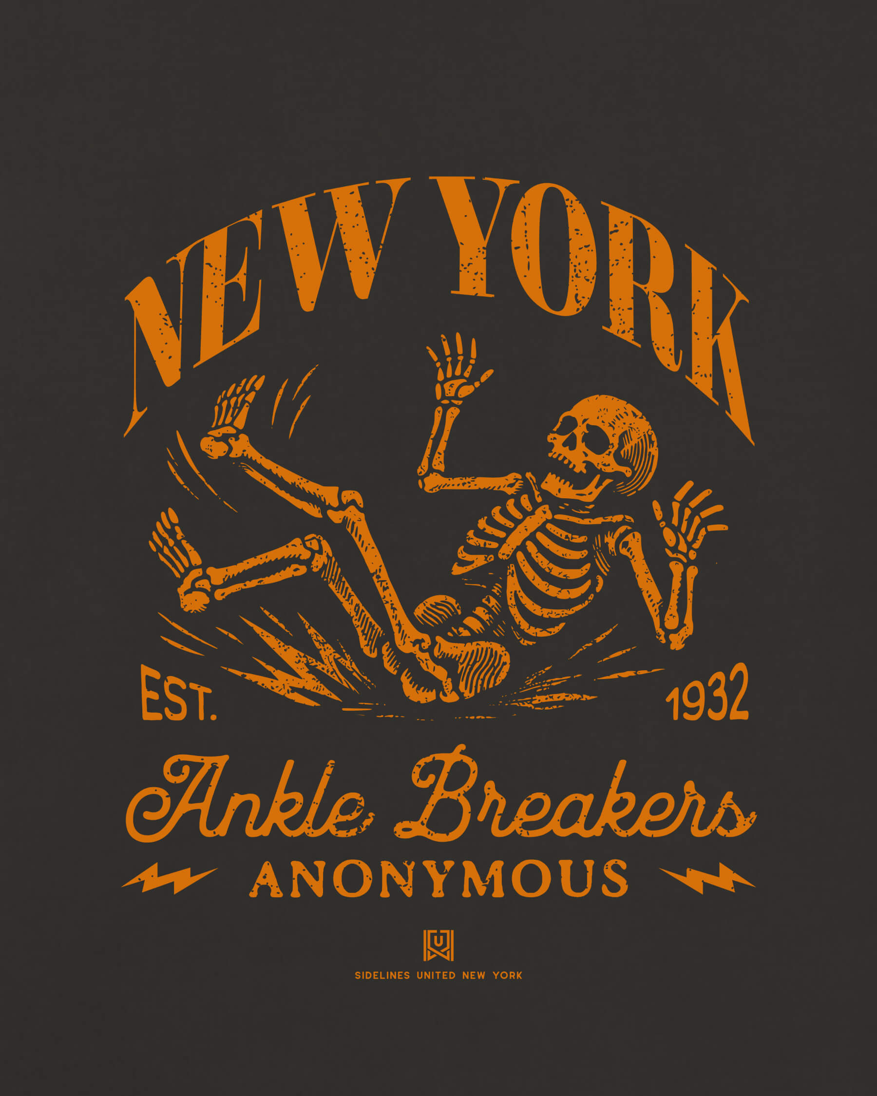 Ankle Breakers NBA New York Team On Washed Black zoom