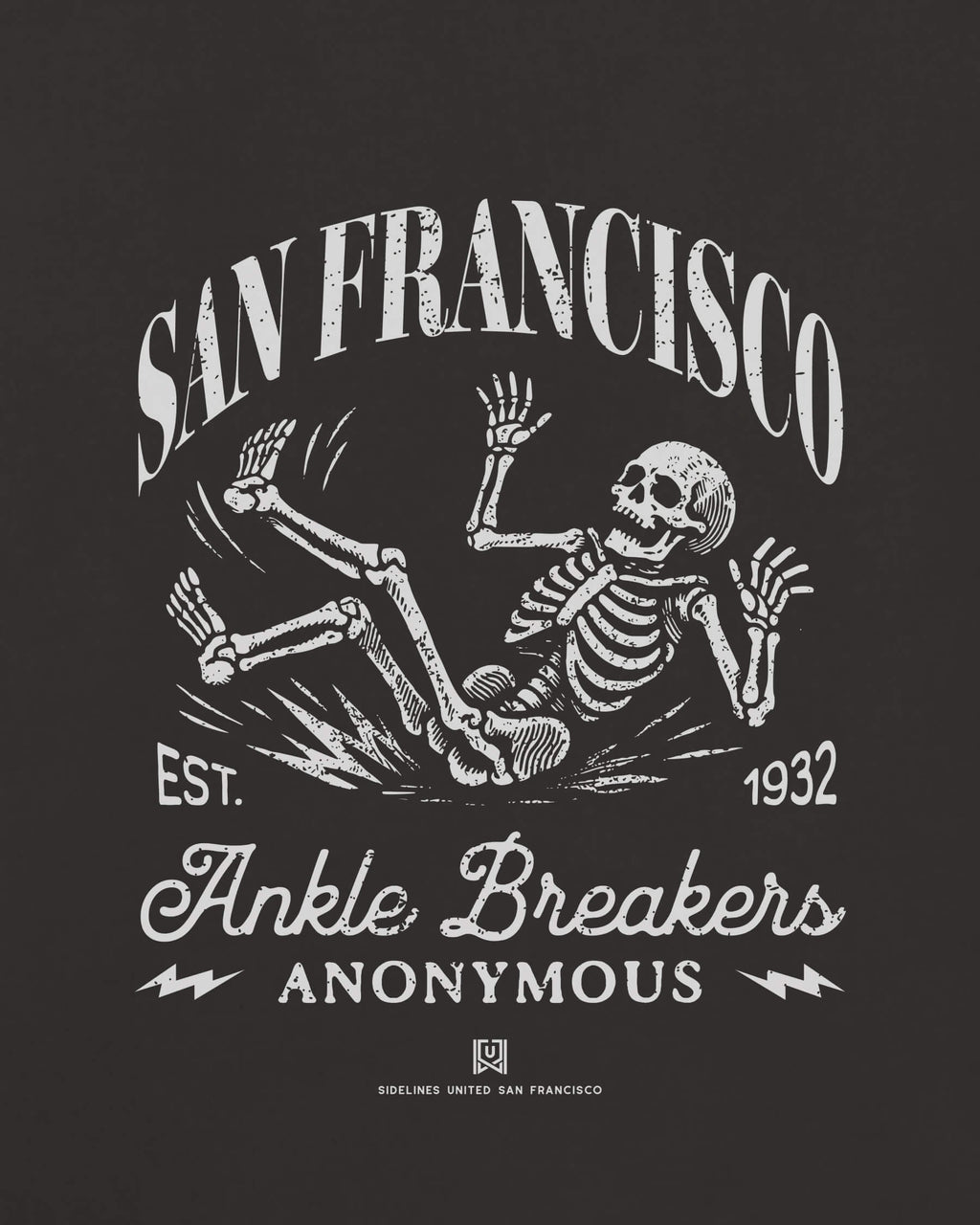 SF Ankle Breakers Tee - Washed Black / White - Zoom