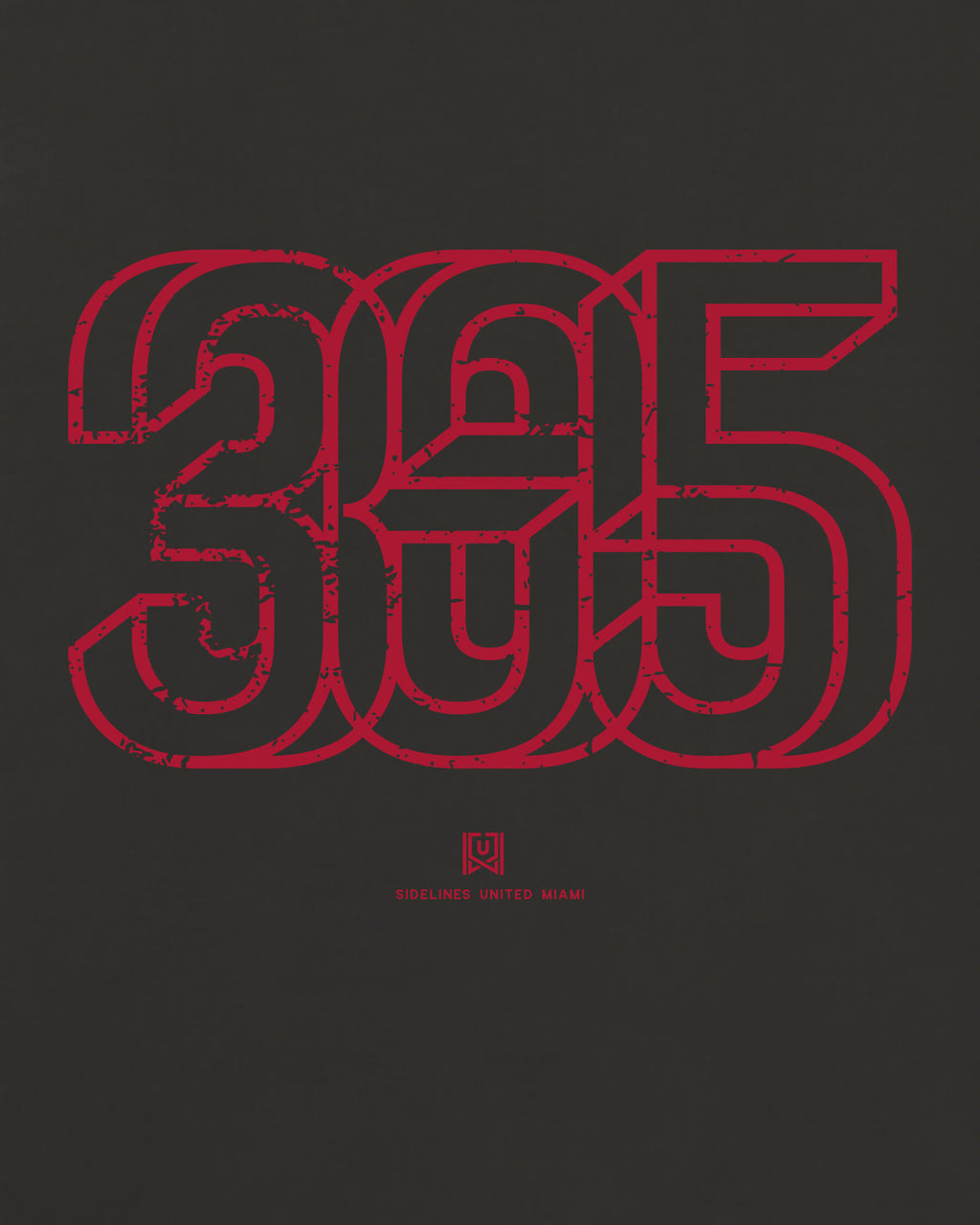 MIA Area Tee - Washed Black / Red - Zoom