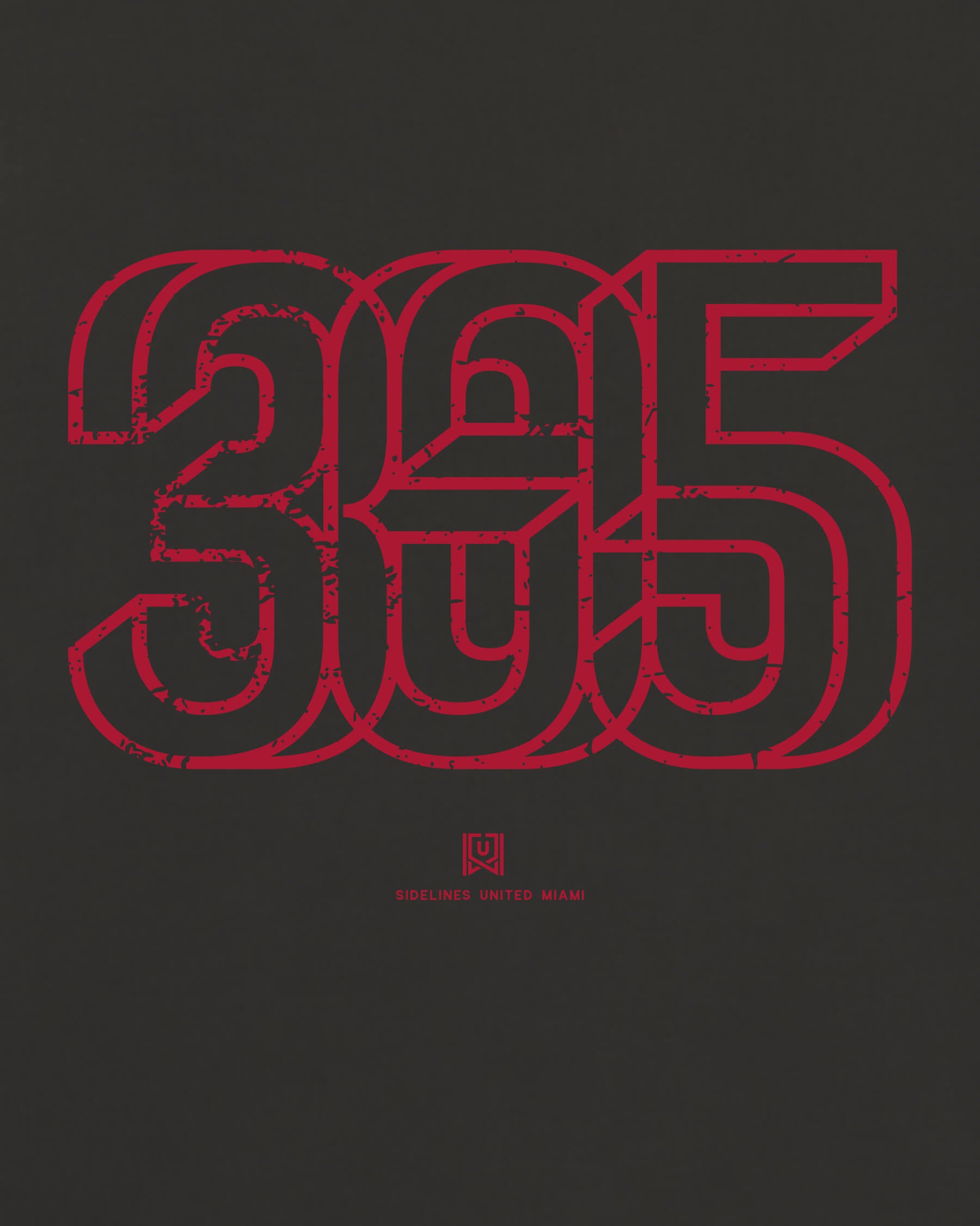 MIA Area Tee - Washed Black / Red - Zoom