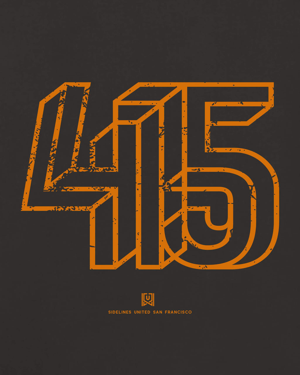 SF Area Tee - Washed Black / Orange - Zoom