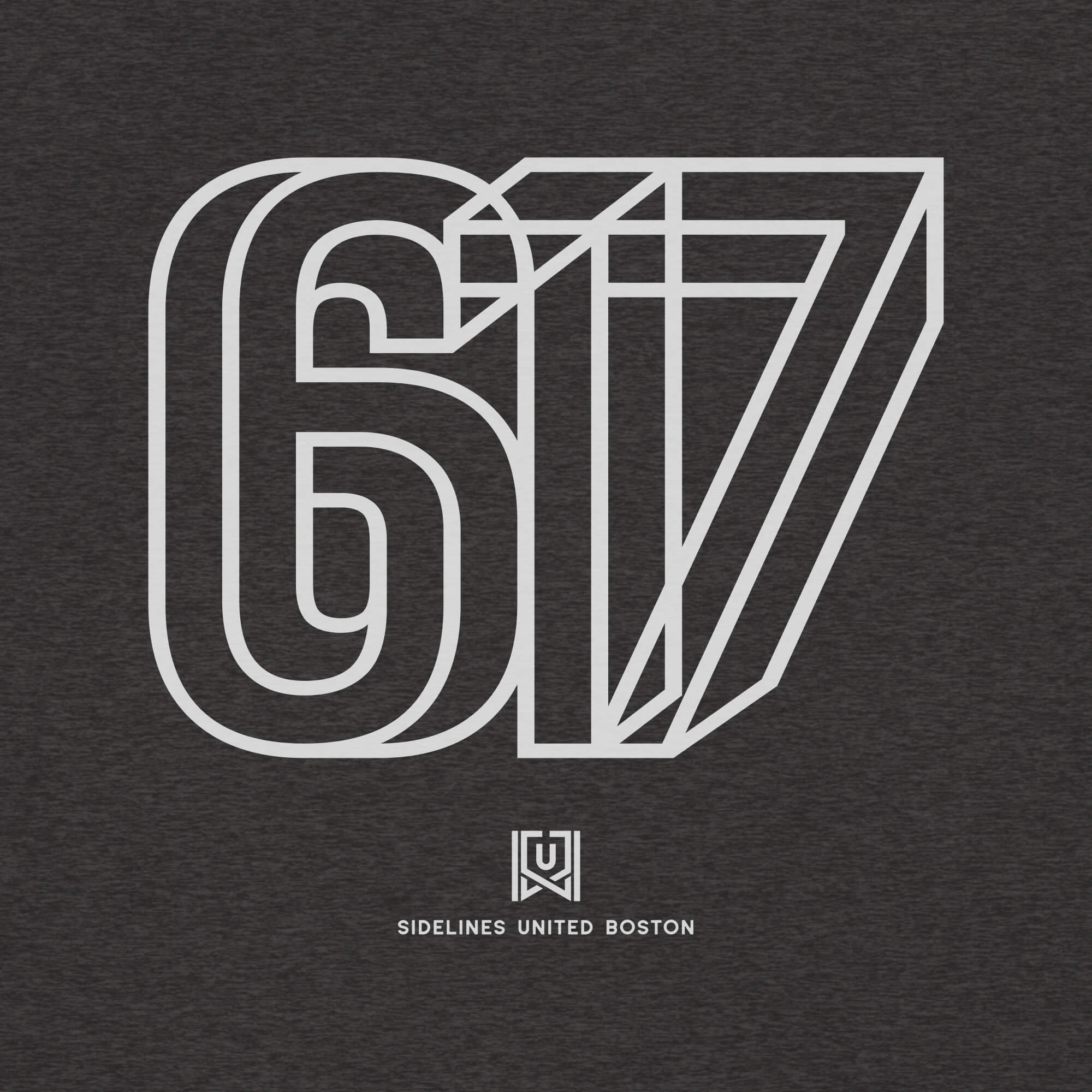 Boston Area Code Dark Heather Tee