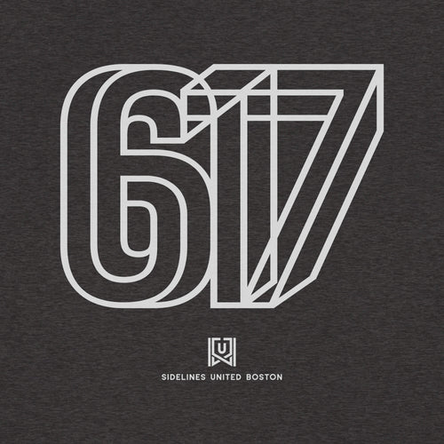 Boston Area Code Dark Heather Tee