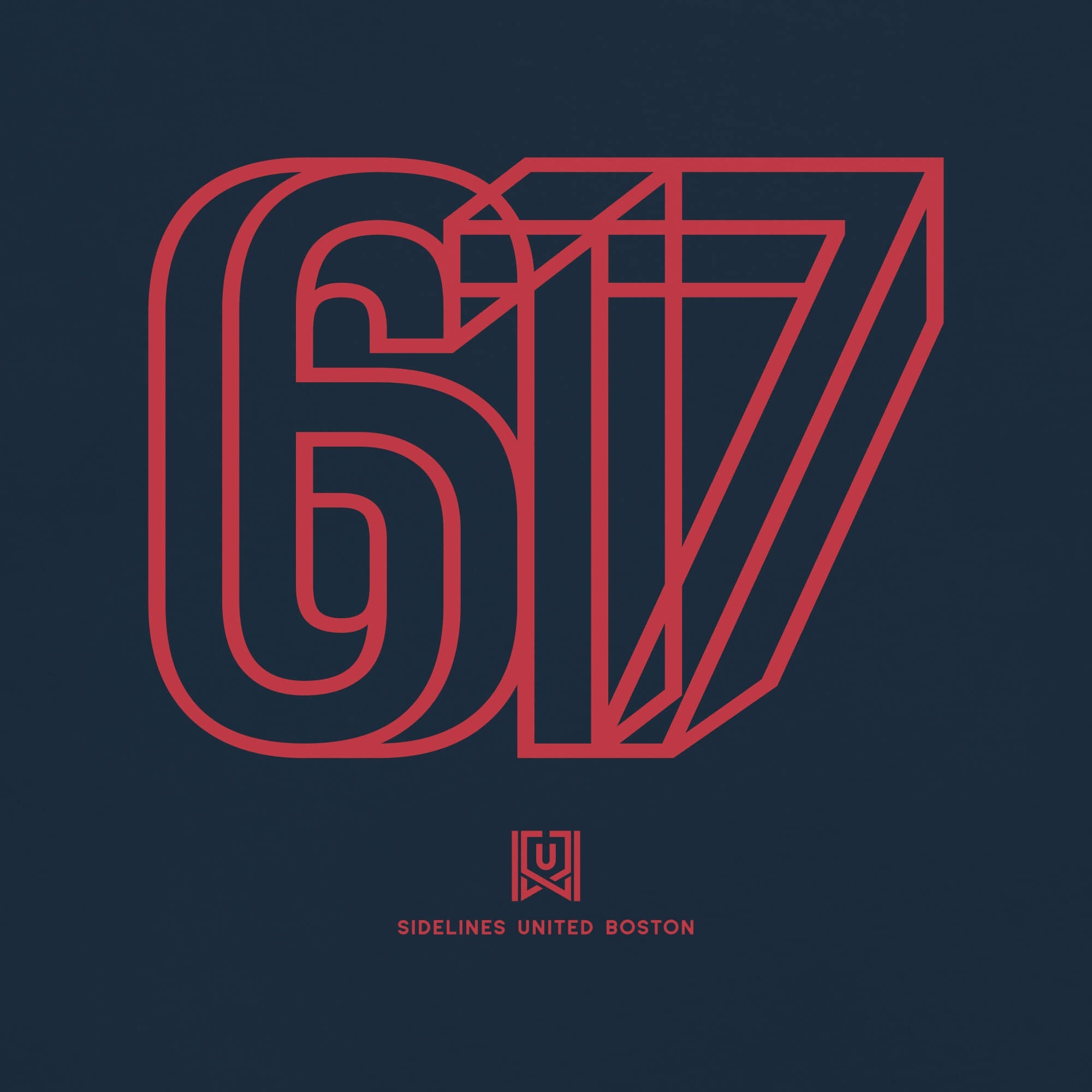 Boston Area Code Navy Tee