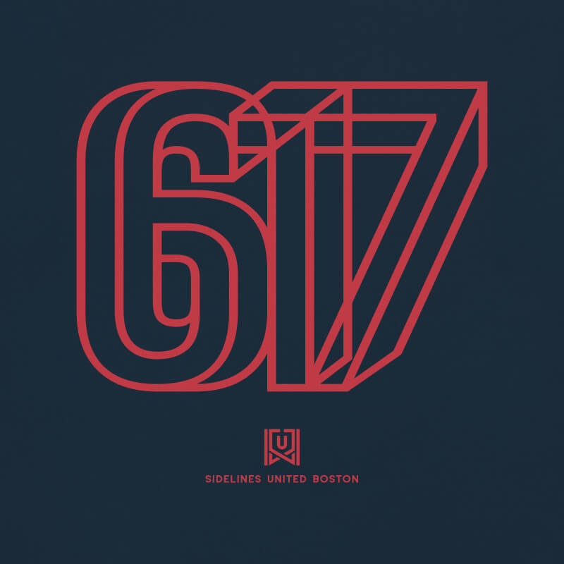 BOS Area Code Navy Tee