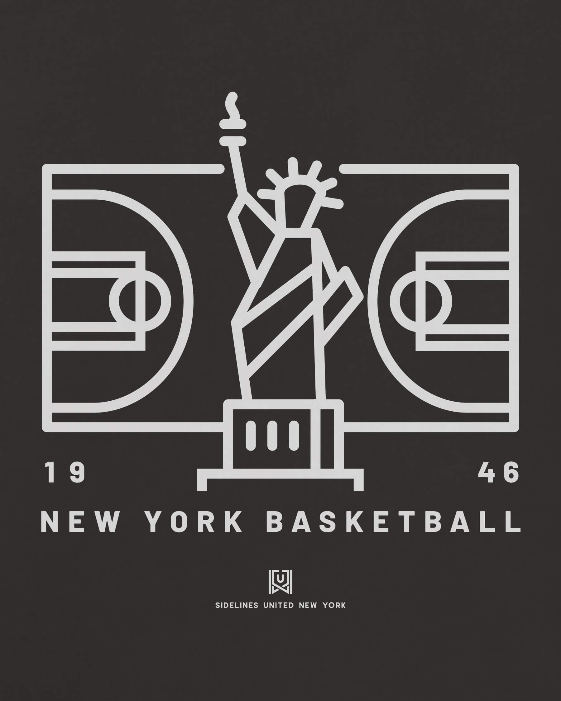NY Ballin Tee - Washed Black / White - Zoom