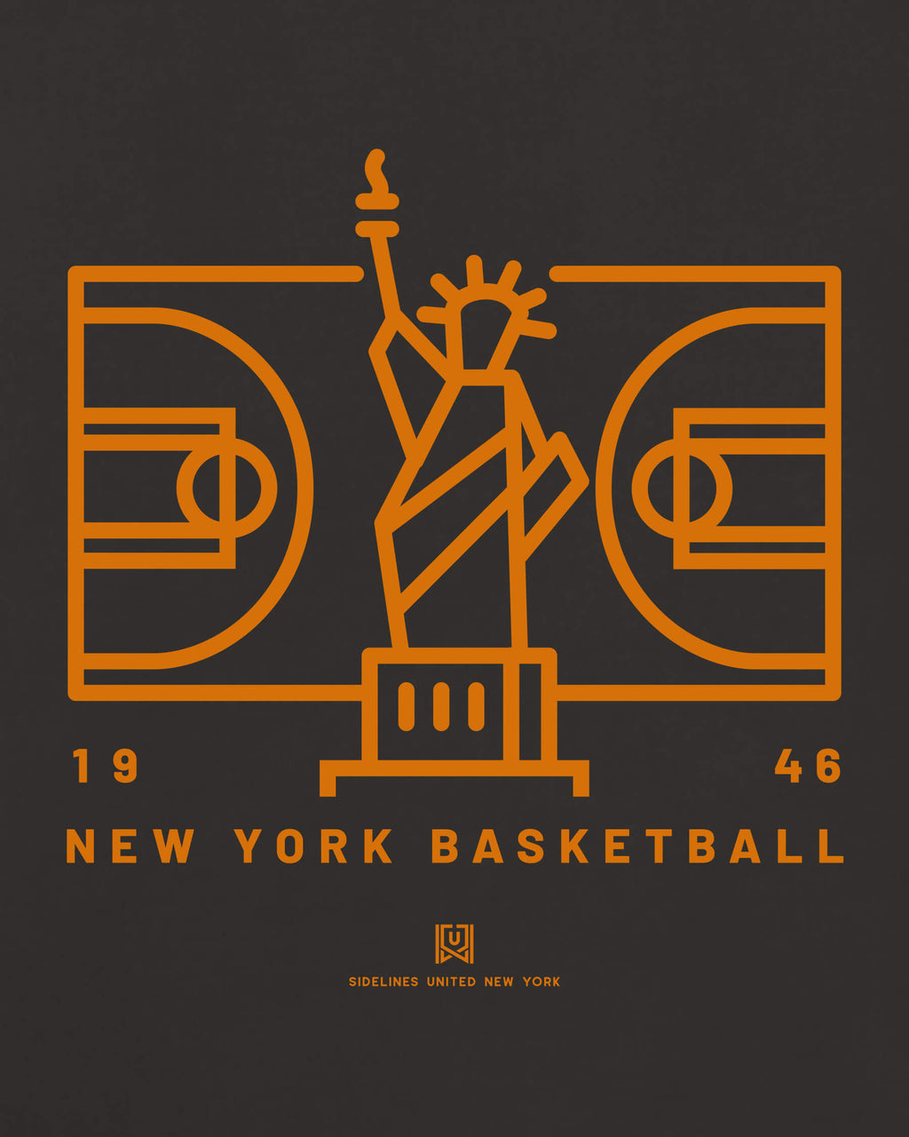 Ballin NBA New York Team On Washed Black zoom