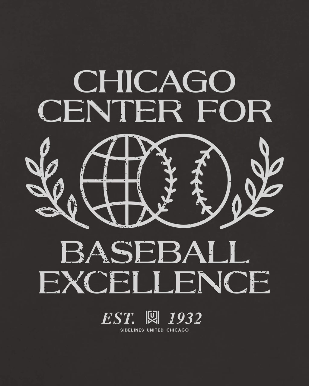 CHI Baseball Excellence Tee - Washed Black / White - Zoom