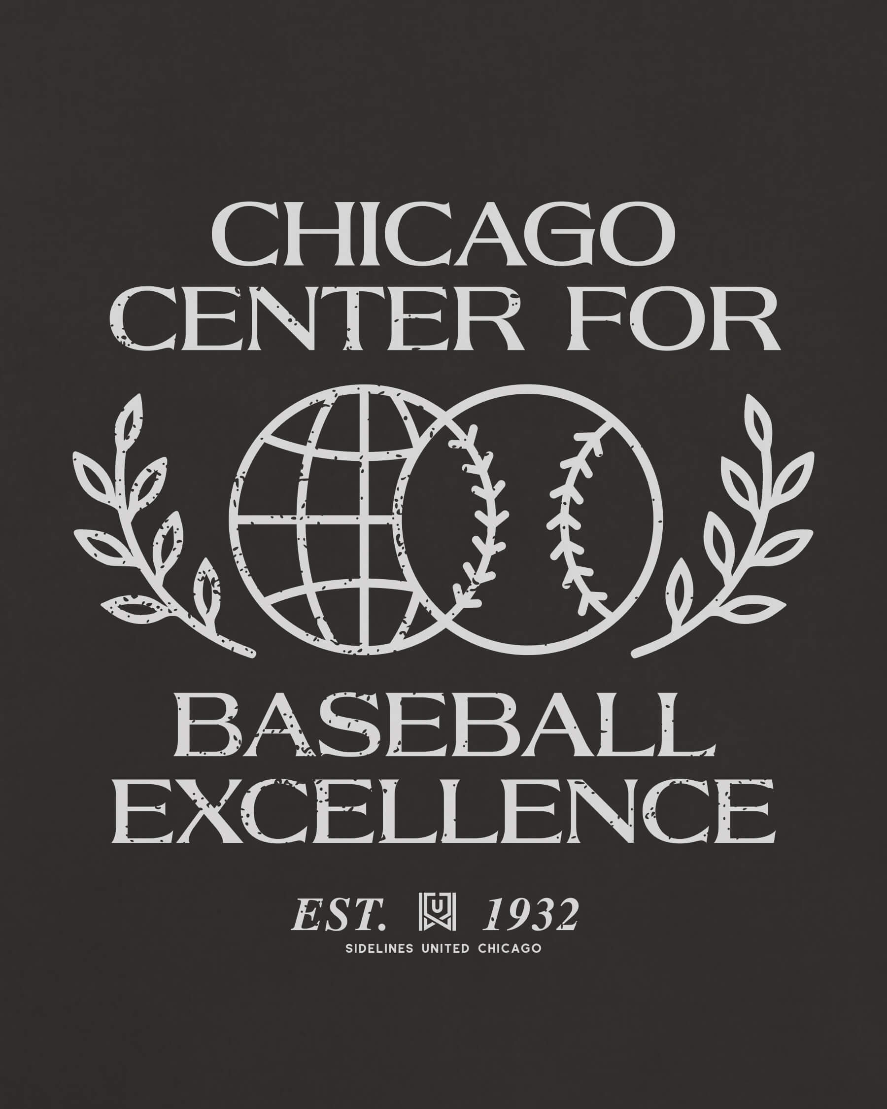 CHI Baseball Excellence Tee - Washed Black / White - Zoom