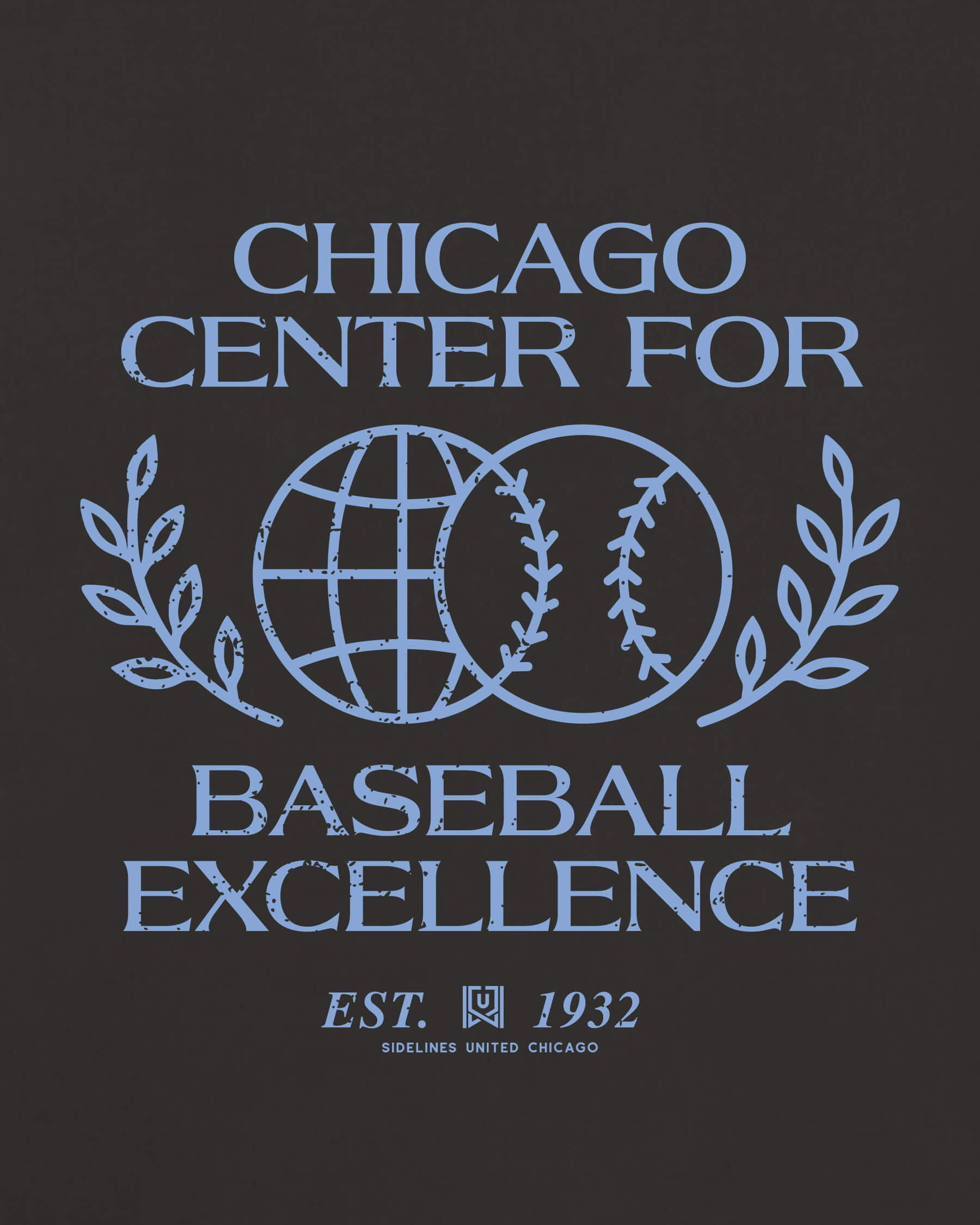CHI Baseball Excellence Tee - Washed Black / Blue - Zoom