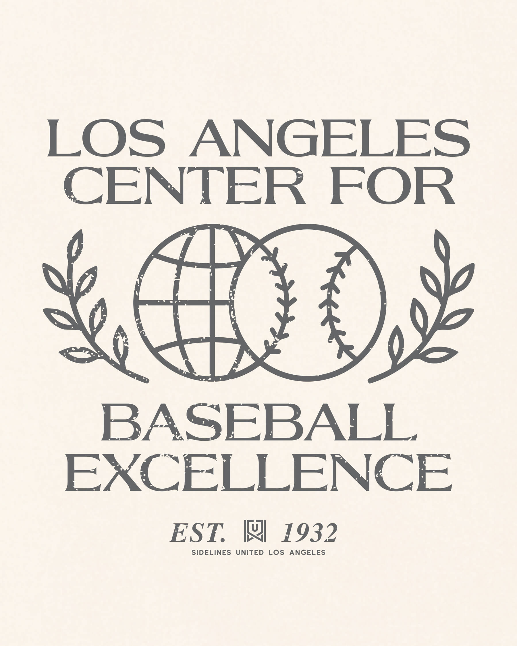 LA Baseball Excellence Tee - Vintage White - Zoom