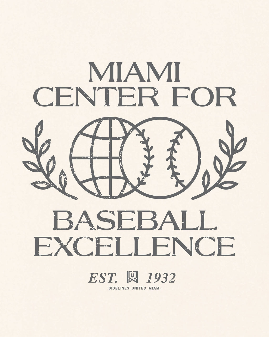 MIA Baseball Excellence Tee - Vintage White - Zoom