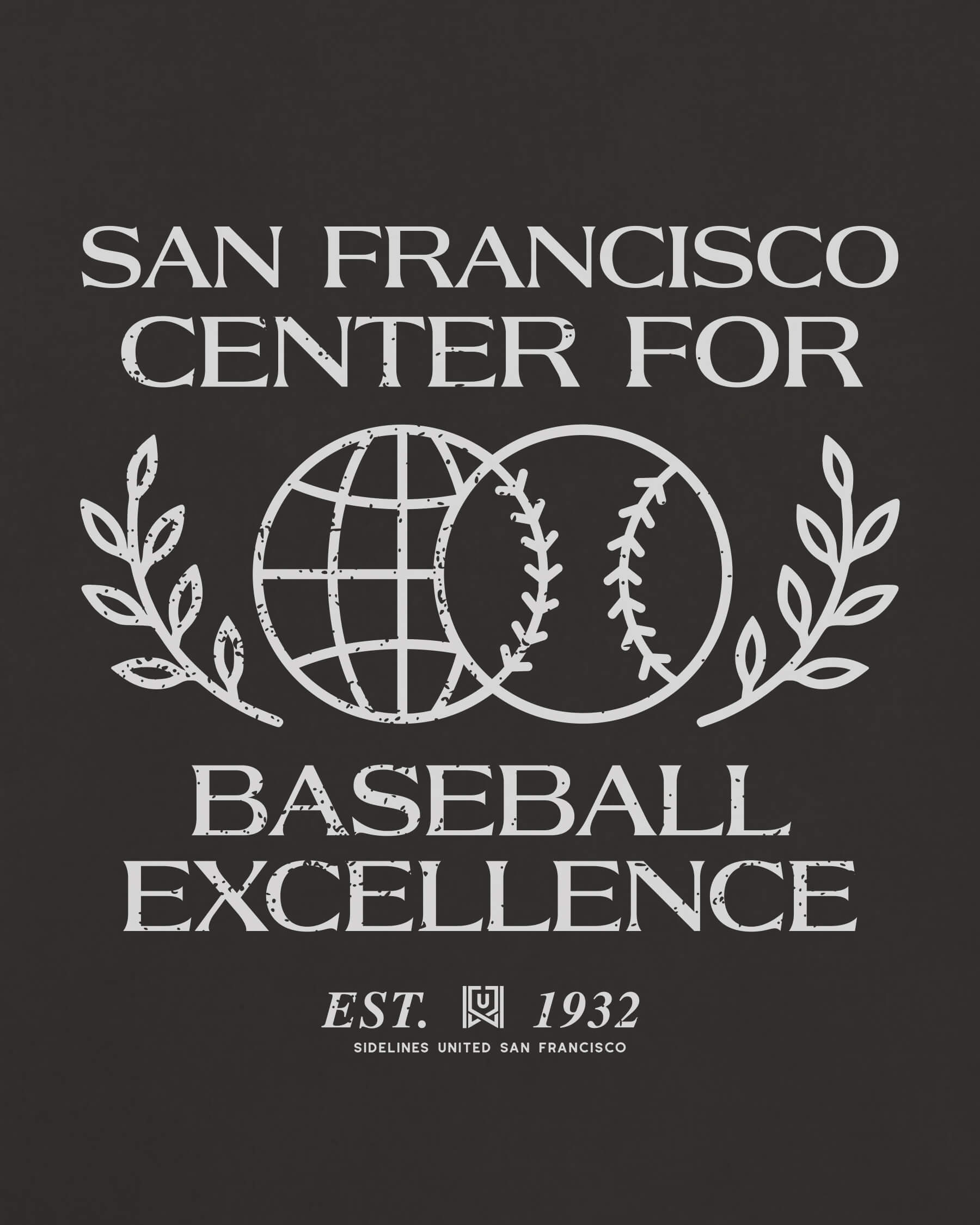SF Baseball Excellence Tee - Washed Black / White - Zoom