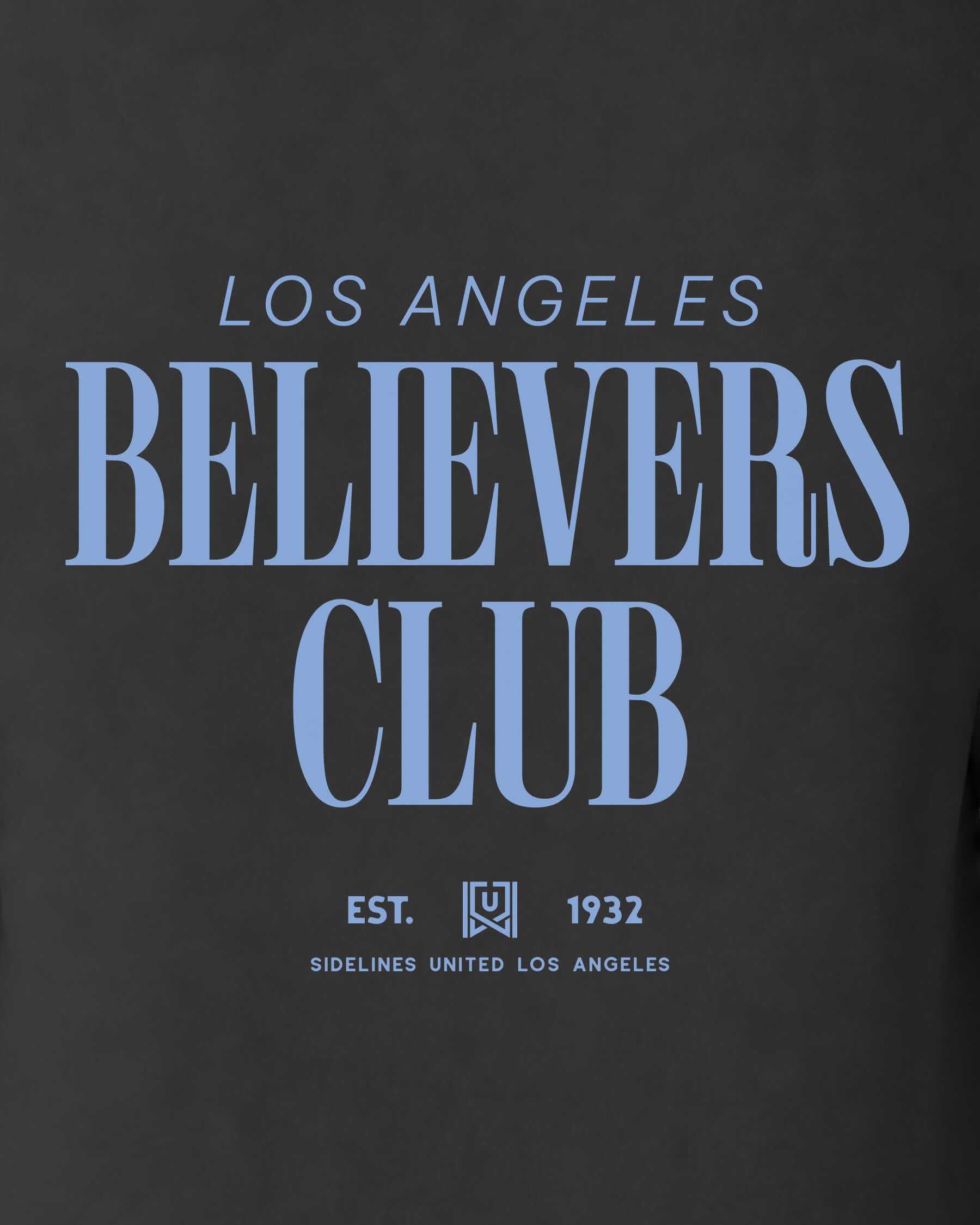 LA Believers Club Tee - Washed Black / Blue - Zoom