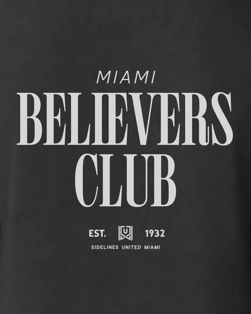 MIA Believers Club Tee - Washed Black / White - Zoom