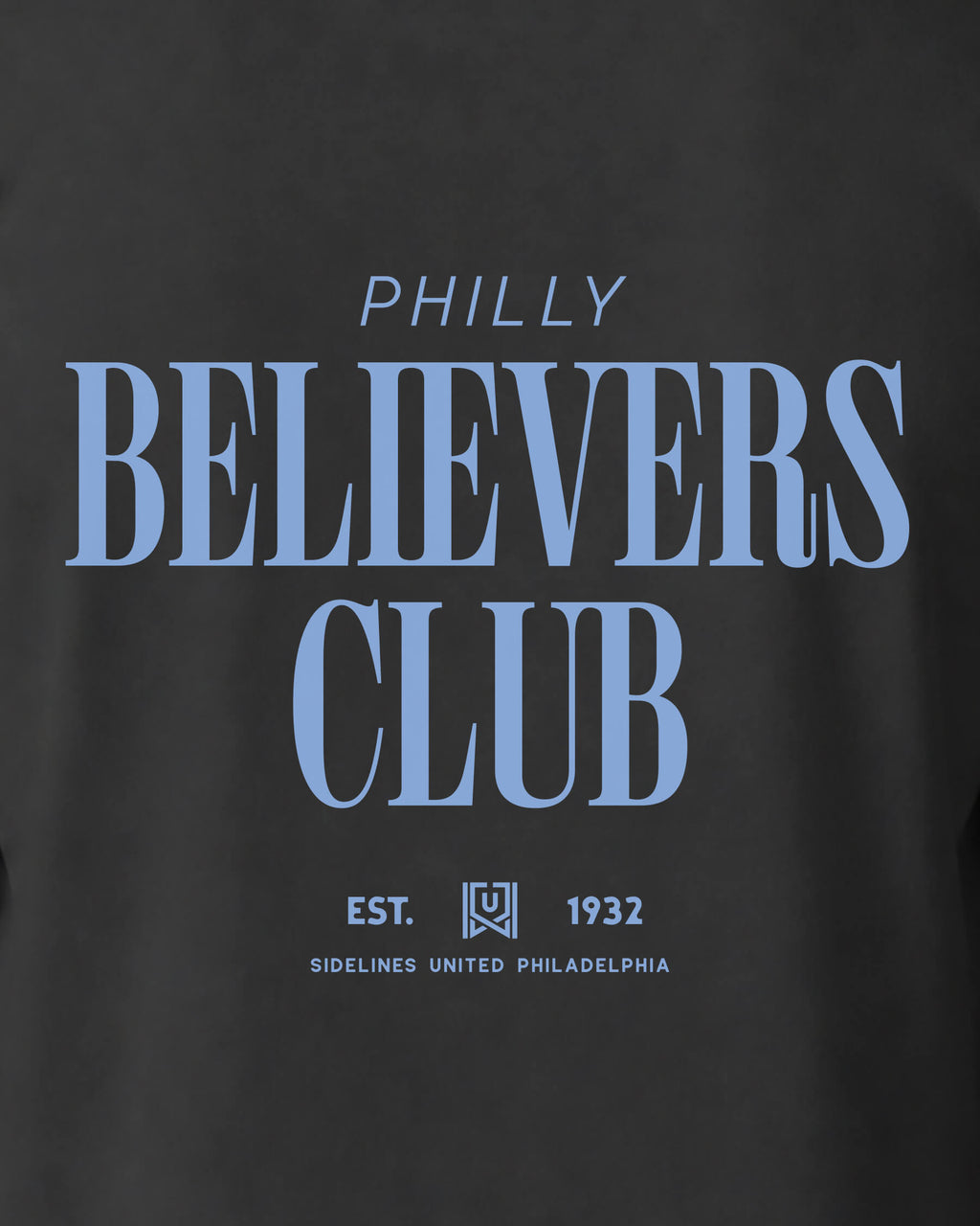 Philly Believers Club Tee - Washed Black / Blue - Zoom