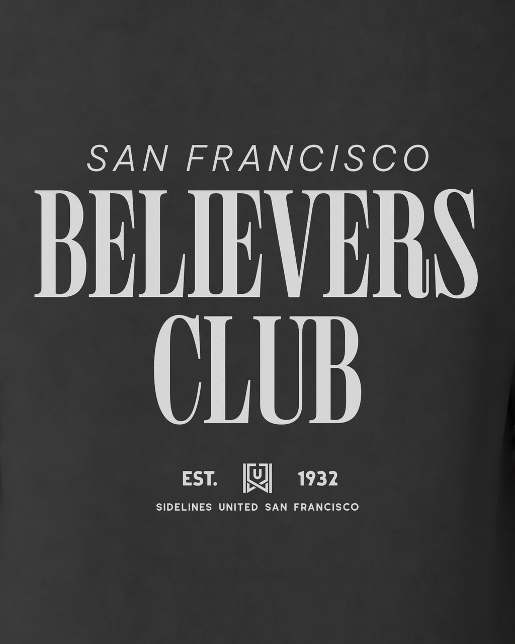 SF Believers Club Tee - Washed Black / White - Zoom