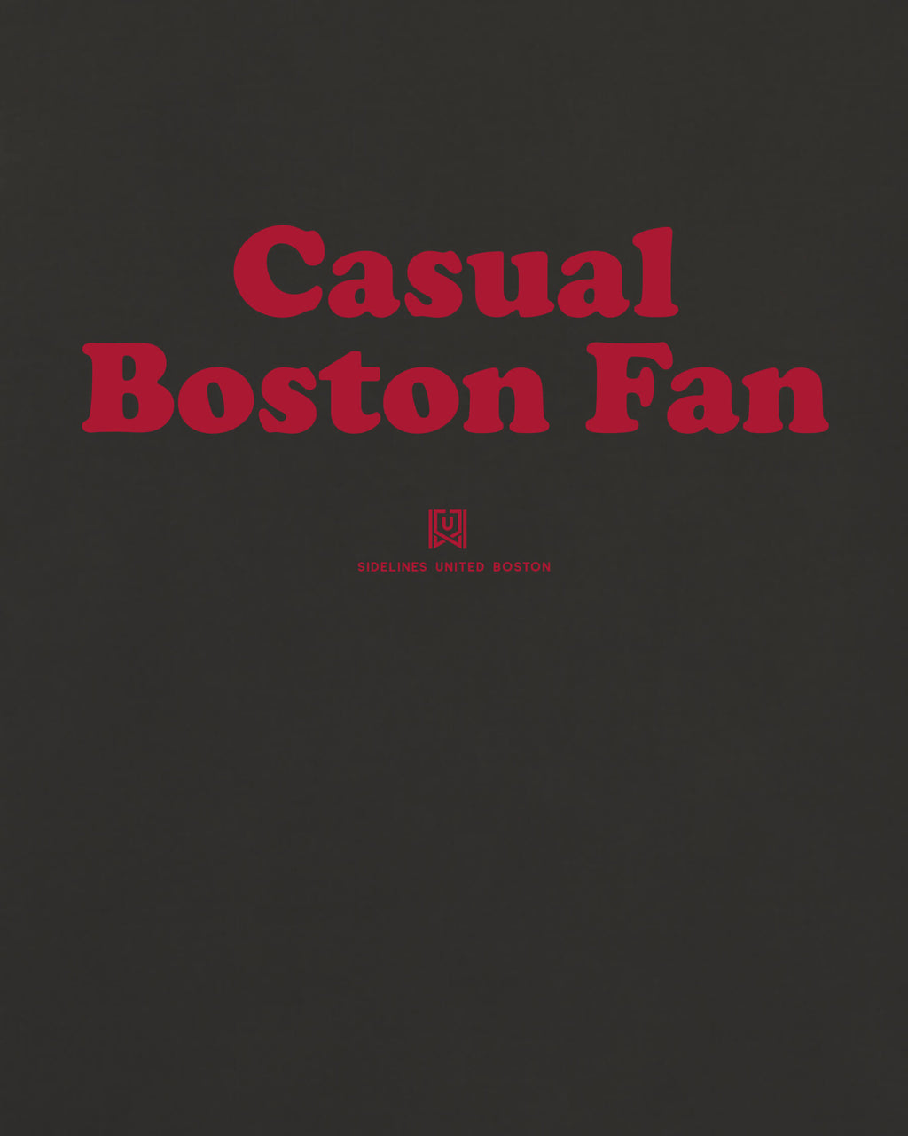 BOS Casual Fan Tee - Washed Black / Red - Zoom