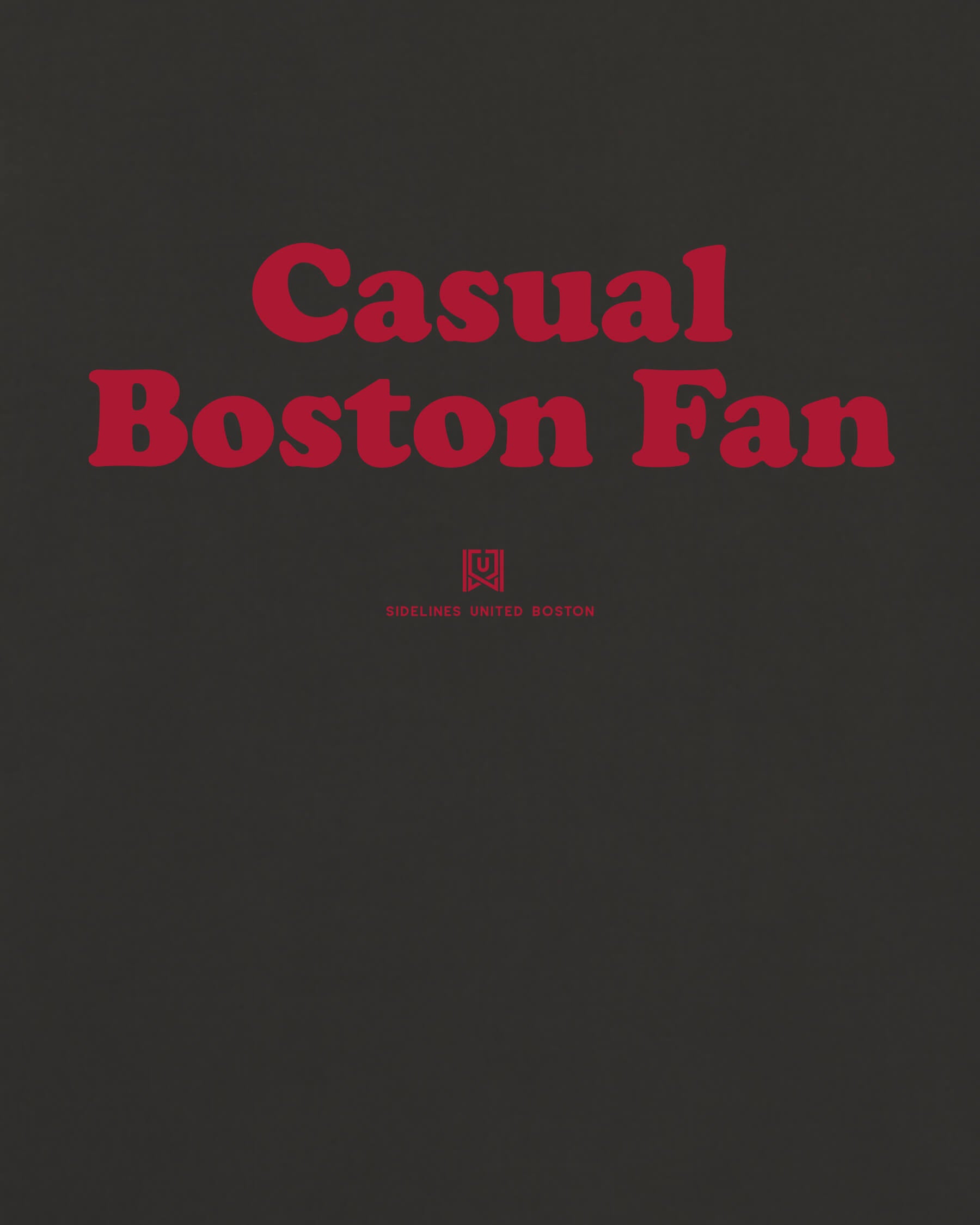 BOS Casual Fan Tee - Washed Black / Red - Zoom