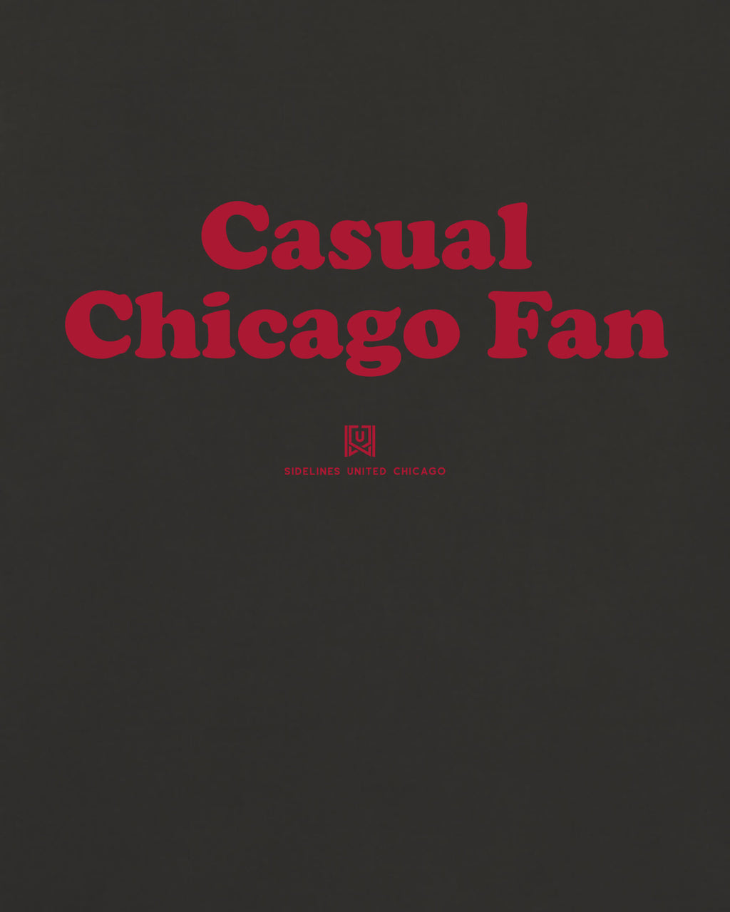 CHI Casual Fan Tee - Washed Black / Red - Zoom