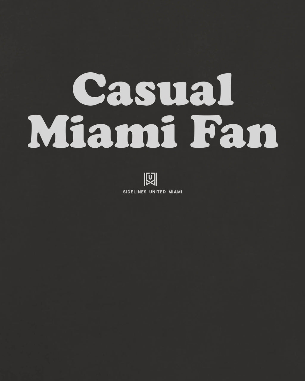 MIA Casual Fan Tee - Washed Black / White - Zoom