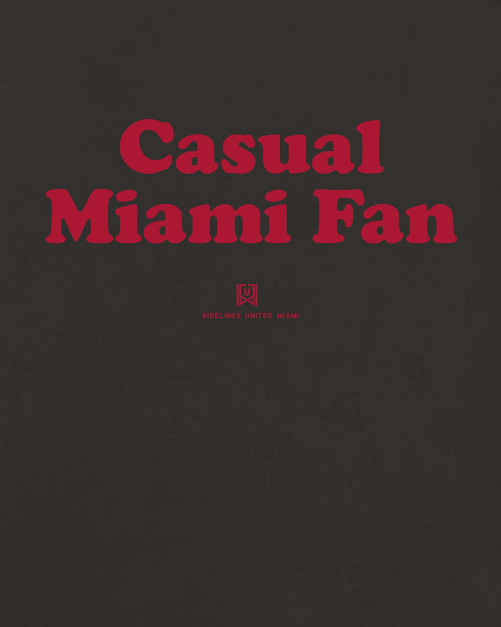 MIA Casual Fan Tee - Washed Black / Red - Zoom